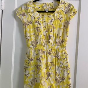 😍 yellow/brown dress & short sleeve cardigan set